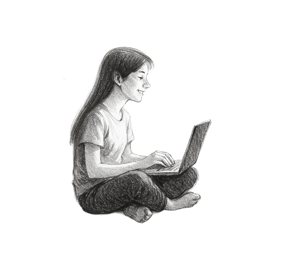 Kid writing